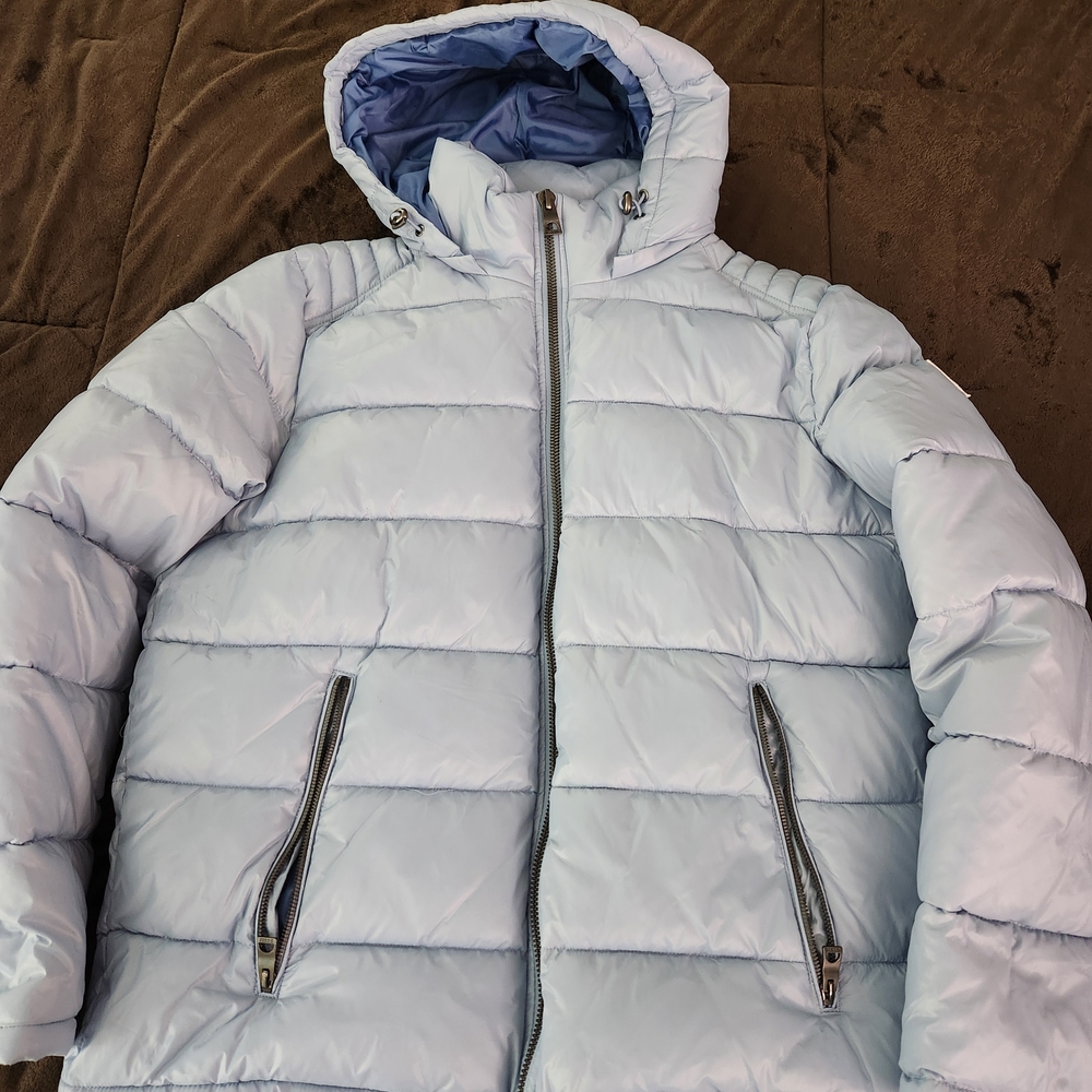 Brand New Men's Guess Sky Blue Puffer Jacket Never Worn